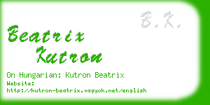 beatrix kutron business card